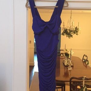 Nicole miller ruched deep blue dress NWT size 8